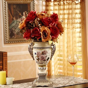 

Ceramic vase ornaments European style of the ancient pastoral resin decoration decorative flower Home Furnishing room