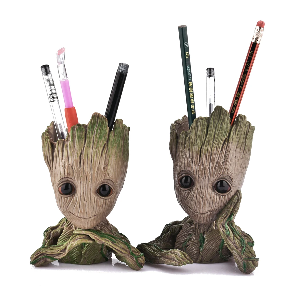Baby Grooted Pot Tree Man Flowerpot Guardians Action Galaxy Figure Toy Pen Pot Desk Organizer Office Toy Movie Xmas Gift for Kid Baby Grooted Pot Tree Man Flowerpot Guardians Action Galaxy Figure Toy Pen Pot Desk Organizer Office Toy Movie Xmas Gift for Kid