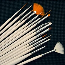 15 шт. Дизайн ногтей Дизайн Набор расставить живопись графика Польский Кисточки ручка Инструменты Дизайн ногтей Расчёски для волос