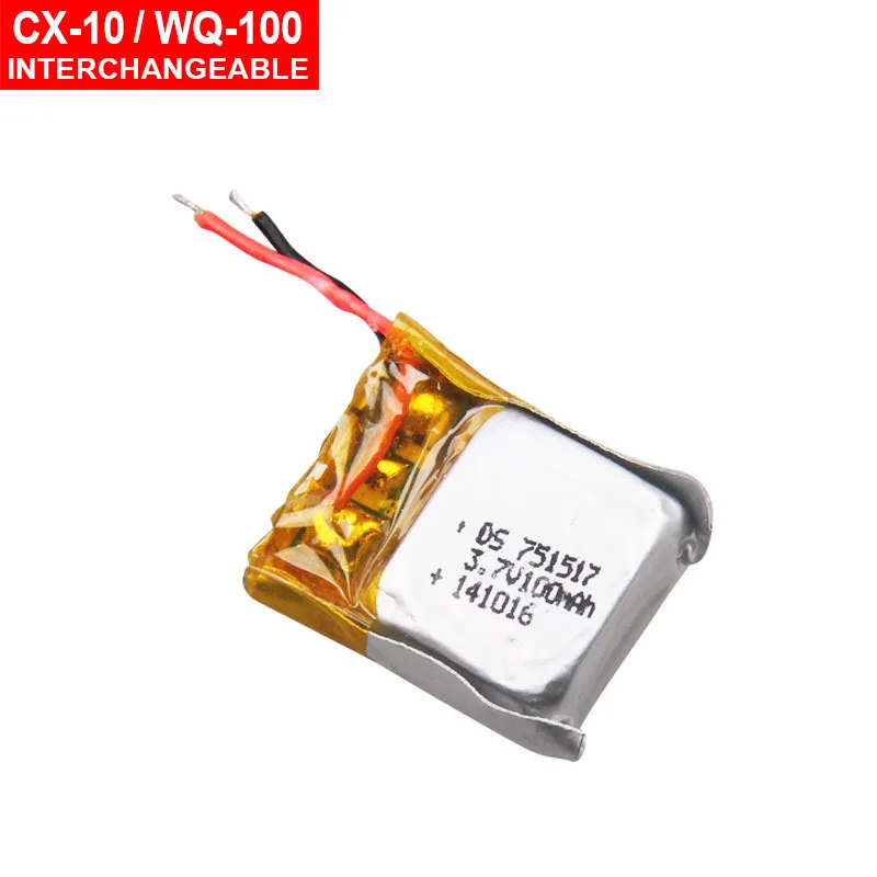 

cheerson CX-10 cx10 2.4G RC Helicopter /RC quadcopter 3.7V 100mah Li-po battery free shipping