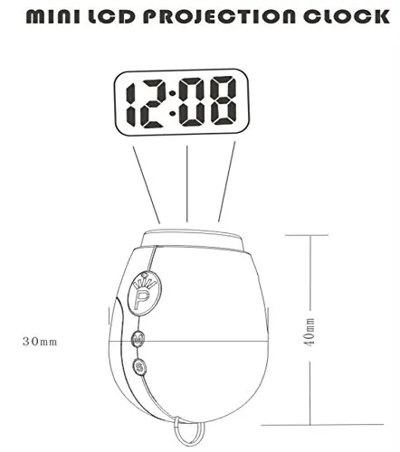 3 шт. Мини цифровые Проекционные часы Светодиодные Портативные часы с проекцией времени цифровые часы ночник Волшебный проектор часы