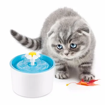 

1.6L Plastic Automatic Electric Pet Water Fountain Flower Shape Dog Cat Drink Water Fountain Pets Drinking Bowl Dish Filter
