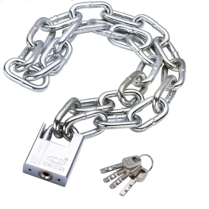 

Chain Lock Anti-Theft Chain Lock Anti Shearing Iron Chain Lock Door Tricycle Motorcycle Lock Battery Car Chain Padlock