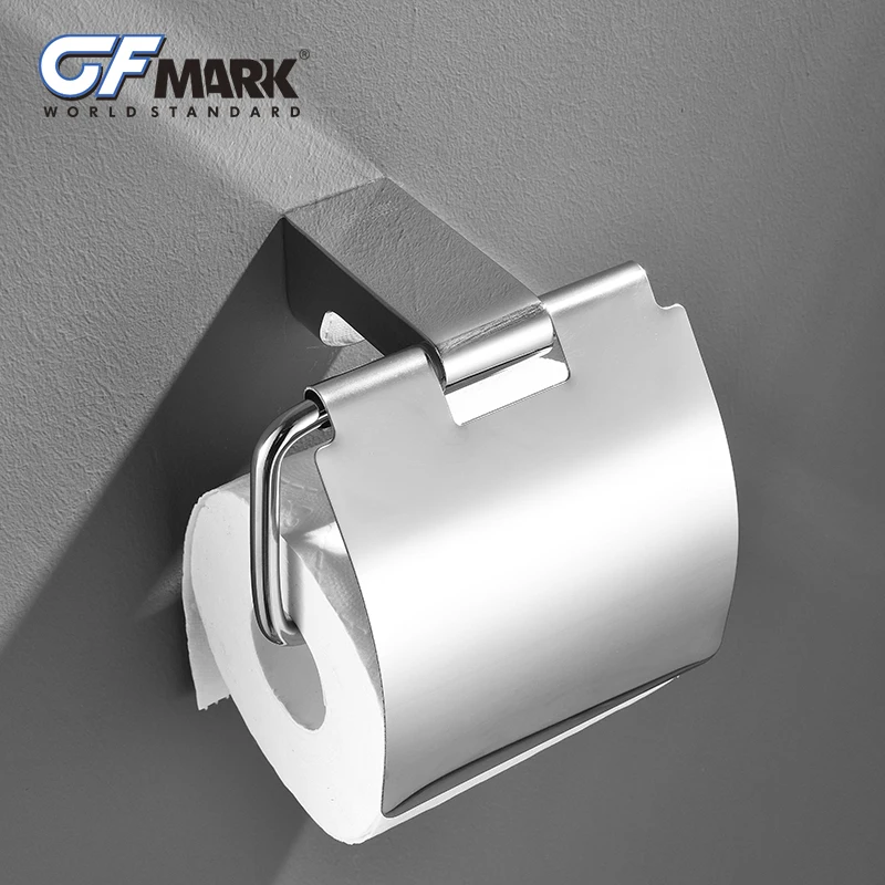 Держатель для туалетной бумаги GFmark хромированный настенный держатель с крышкой