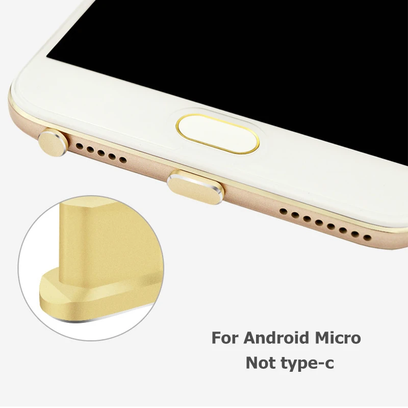 Металлическая Пылезащитная Заглушка с Micro USB портом для зарядки Android гаджет