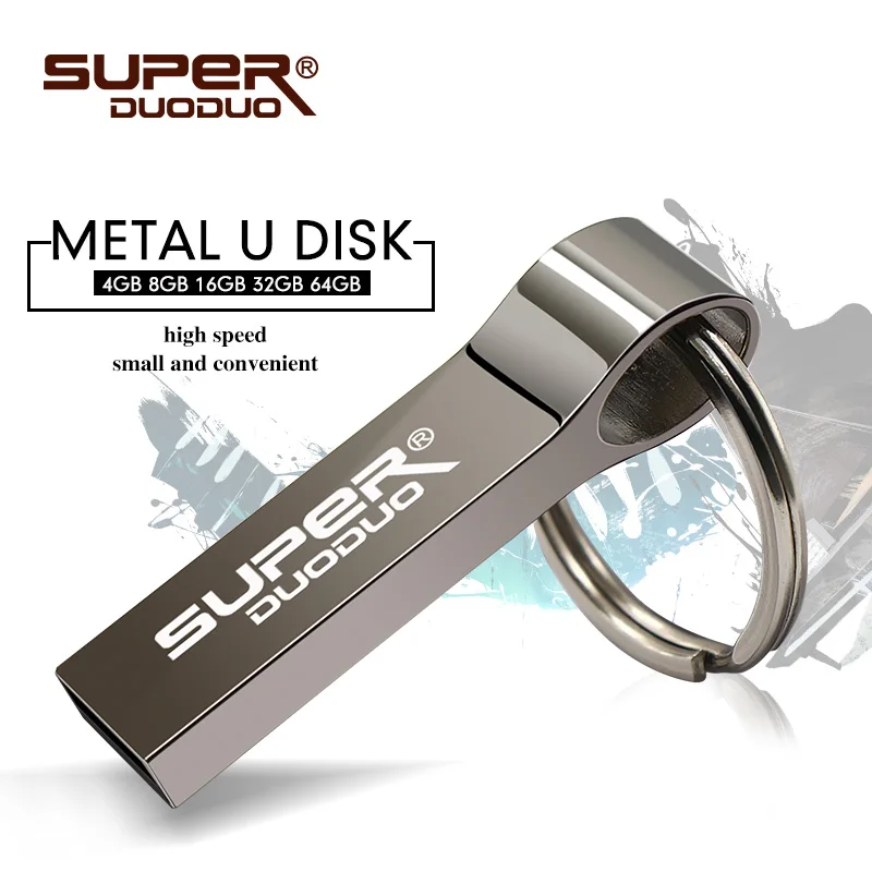 Горячая Распродажа мини usb флеш-накопитель 32 ГБ 16 8 память флешка металлическая 64
