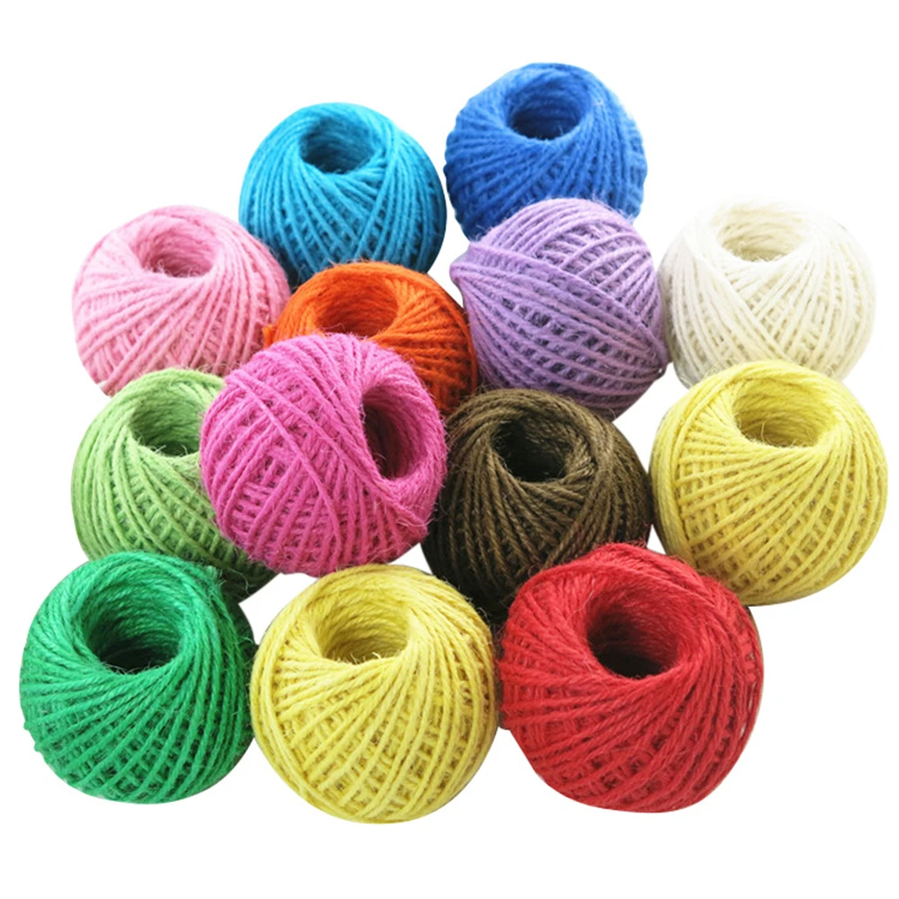 50M Burlap Rope Natural Jute Twine Burlap String Hemp Rope for Wedding Gift Wrapping Cords Thread DIY Scrapbooking Craft Decor