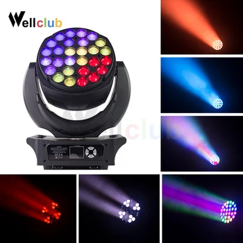 

1pcs 28x25w RGBW 4N1 Led Zoom Moving Head Wash Light DMX512 Led Moving Head Wash Effect Lights Party Light DJ stage light