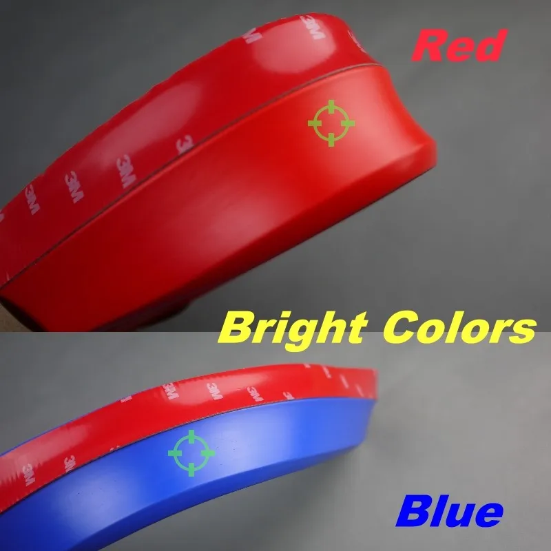 Colors Red  Blue Bumper Lip Deflector Lips For Car Front  All Sides Spoiler Lip Spliter Car Tuning View  Body Kit  Strip Smooth