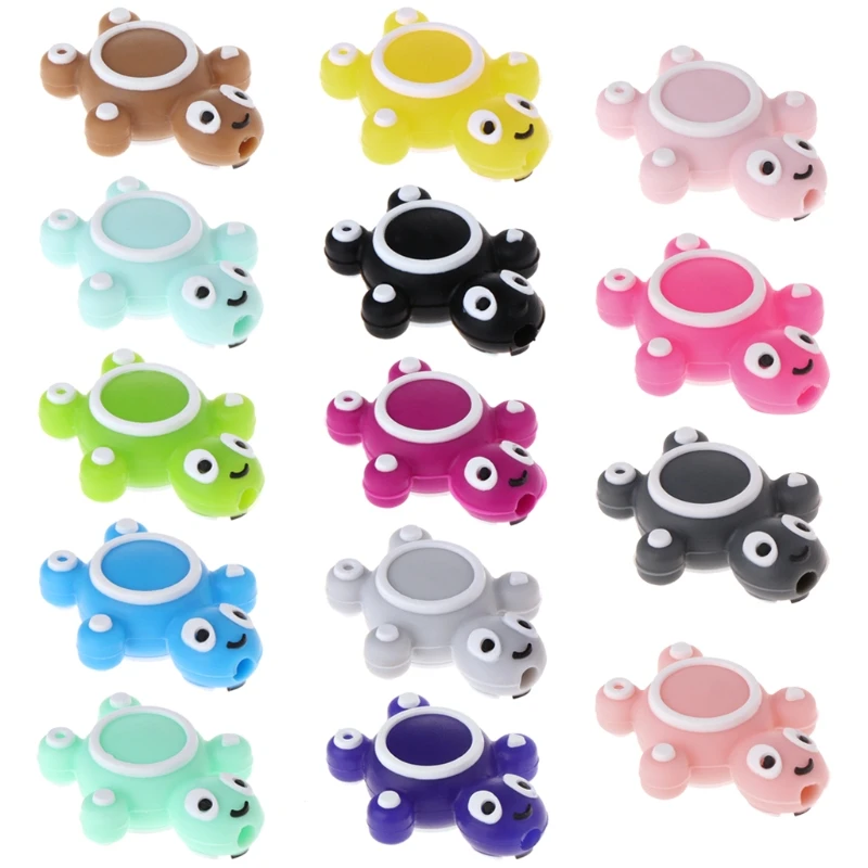 

Silicone Beads Turtle Cute Funny DIY Jewelry Making Baby Teether Toys Teething