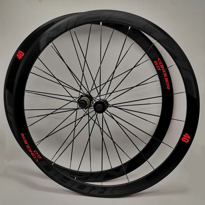 Clearance C6.0 super-light aluminum road bicycle sealed bearing wheelset flat spokes racing 40mm rims 700C with anti-cursor 0 Clearance C6.0 super-light aluminum road bicycle sealed bearing wheelset flat spokes racing 40mm rims 700C with anti-cursor 0