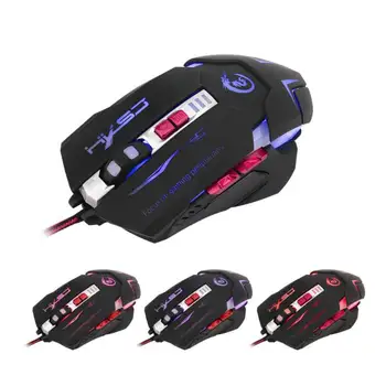 

Programming Gaming Mouse 3200DPI 7 Buttons LED Backlit Wired USB Optical Gaming Mouse Four-color Breathing Dimming