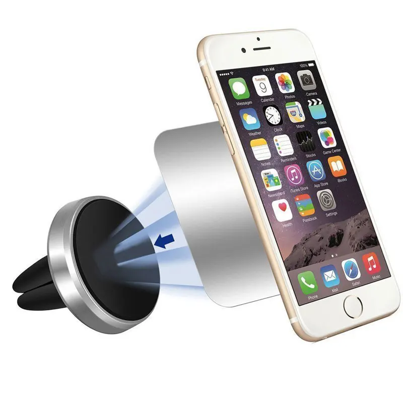 

Universal Car Phone Holder Magnetic Air Vent Mount Stand 360 Rotation Mobile Phone Holder for iPhone X 8 Samsung S9 Plus Xiaomi