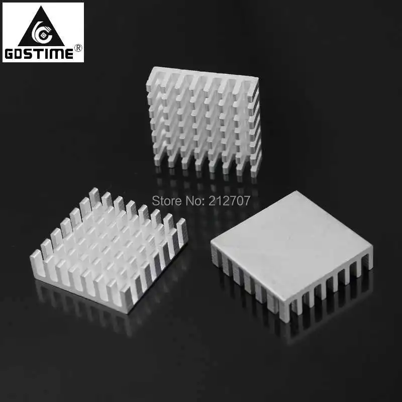 500 шт. в партии Gdstime алюминий 28x28x8 мм IC светодиодный фонарь радиатор GD030|heat sink|heatsink