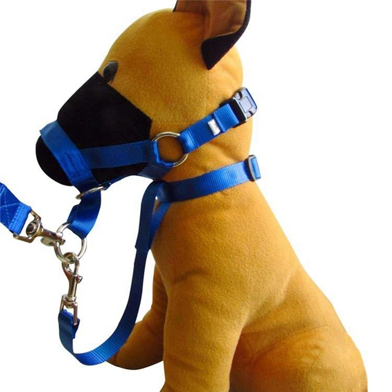 Pet Dog Padded Head Collar Dog Gentle Halter Leash Leader Stop Pulling Training Muzzles Tools dog muzzle