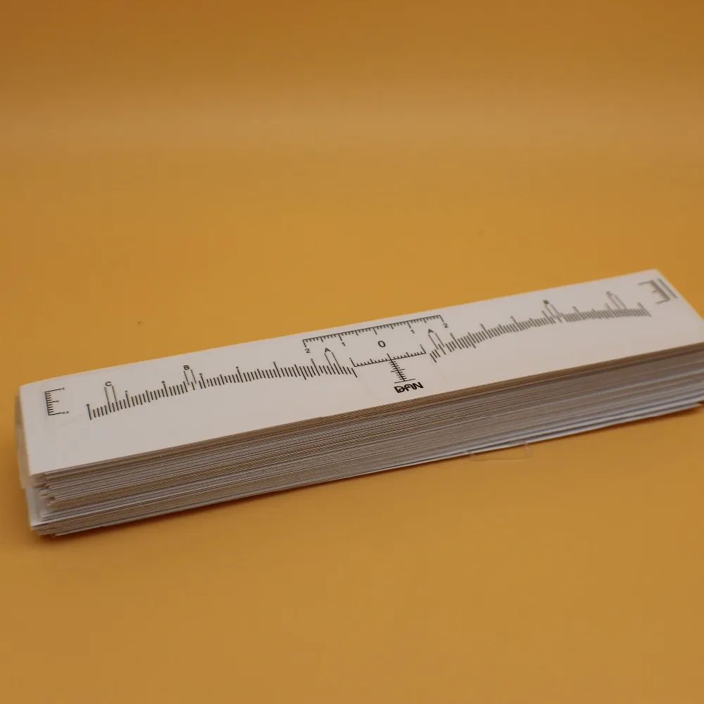 50pcs disposable microblading eyebrow measurement ruler stickers