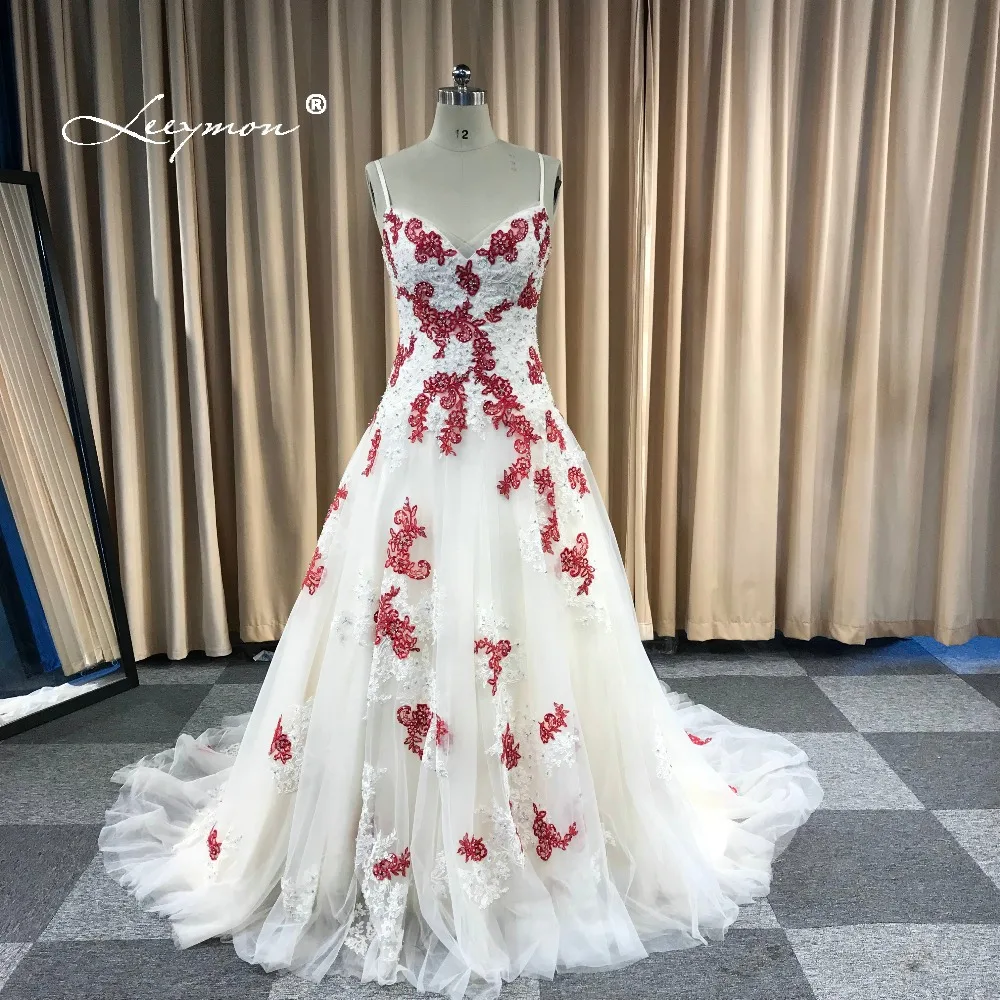 Leeymon Free Shipping Stock Clearance Wedding Dress Sexy Straps