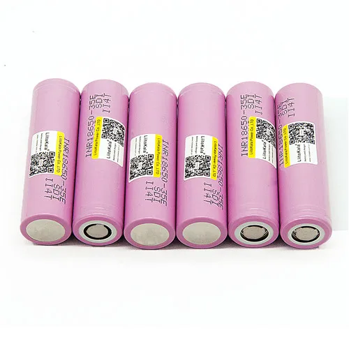 Liitokala INR18650-35E,, 3500 мА/ч, литиевая батарея, 10А, разрядка, 18650, 35E, 3,7 в, перезаряжаемая, 3500, большая емкость - Цвет: 6PCS
