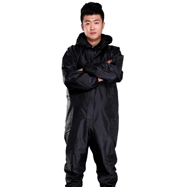 Men Waterproof Overalls Hooded Rain Coveralls Work Clothing Dust-proof Paint Spray Male Raincoat Workwear Safety Suits M-XXXL (14)