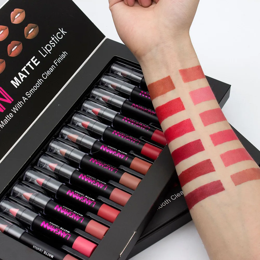 

12pcs Matte Waterproof Sexy Pen Hydrating Long Lasting Lip Gloss Pen Safe and Clean Material Keep Soft and Moisturized#4.10
