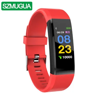 

SZMUGUA Smart Bracelet Blurtooth Color Display Waterproof Band Sport Blood Pressure Fitness Tracker Heart Rate Monitor Wristband
