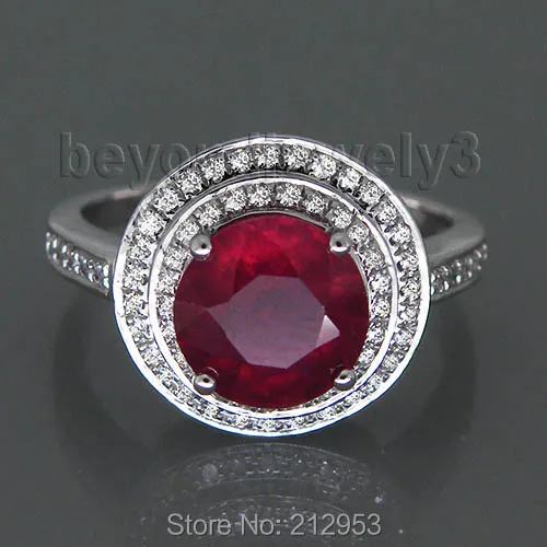 Aliexpress com Buy Natural Red Ruby Engagement  Rings  For 