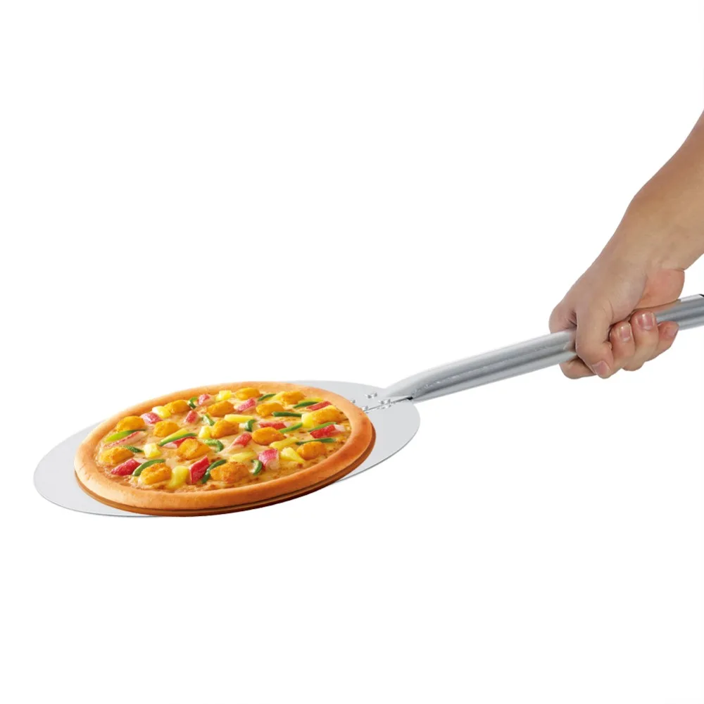 

Aluminium Pizza Spatula Holder Shovel Oven Paddle Peel W. Handle Home Kitchen DIY Cooking Tool Accessory 7 Size for Choose