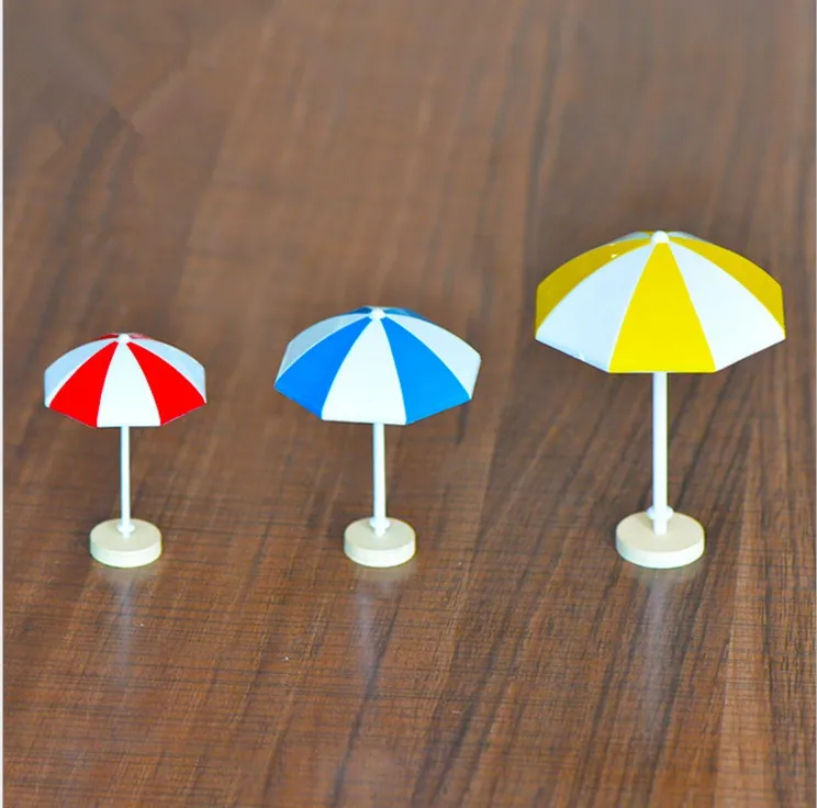 

Free shipping plastic mini sun umbrellas micro landscape decoration furniture to set the beach amorous feelings