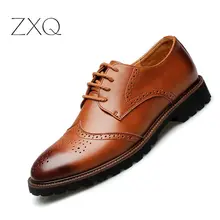 British Style Brogue Shoes Men Genuine Leather Shoes Men Flat Heel Lace Up Oxfords Fashion Pointed Toe Male Bullock Shoes цена British Style Brogue Shoes Men Genuine Leather Shoes Men Flat Heel Lace Up Oxfords Fashion Pointed Toe Male Bullock Shoes цены онлайн