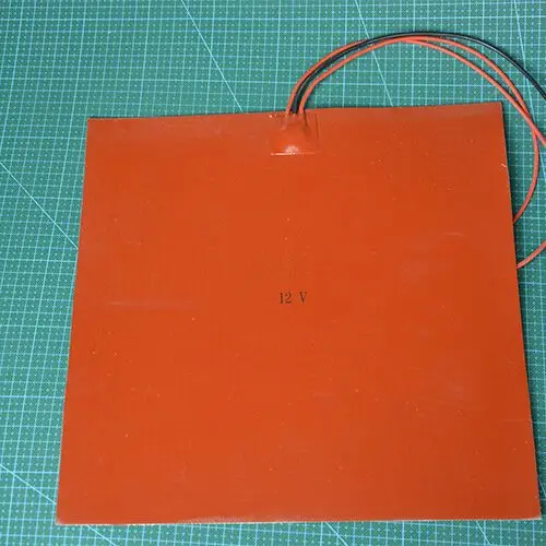 

12V 300W Square Silicone Rubber Heater Mat 300 x 300mm for Reprap 3D printer silicone rubber heating plate mat sheet