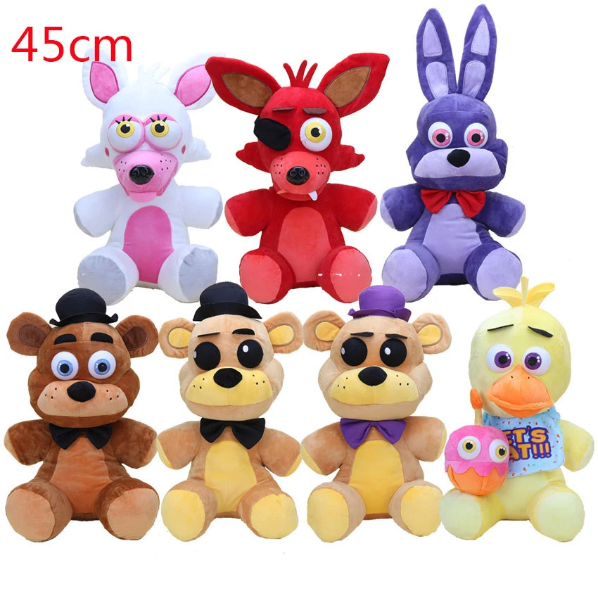7ピース セットfnafぬいぐるみ5夜でフレディの4フレディクマチカボニーフォクシーぬいぐるみぬいぐるみ Five Nights Foxy Plushfreddy Bear Aliexpress