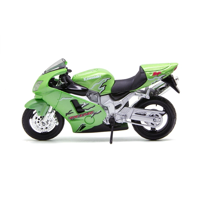 Maisto-モーターサイクルモデル1:18,カワサキニンジャzx12r,緑の