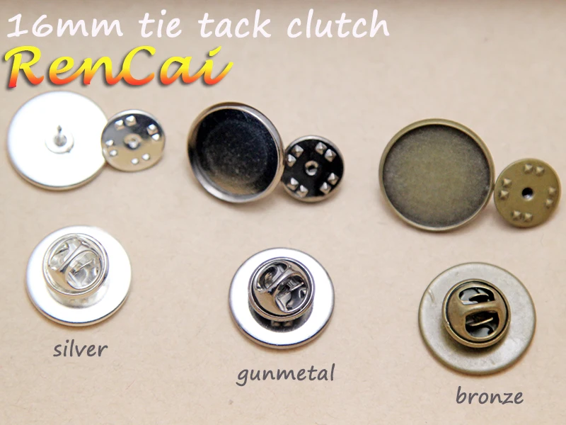 Buy 50pcs Lapel Pin for 16mm glass cabochon Bezel