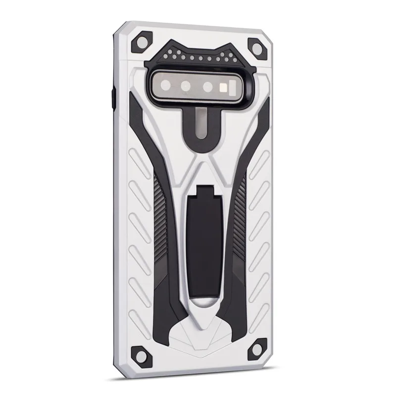 

Luxury Shockproof Armor Stand Hard PC Back Cover For Samsung s7 edge s8 s9 s10 Plus s10lite note5 note8 note9 TPU Soft Silicone