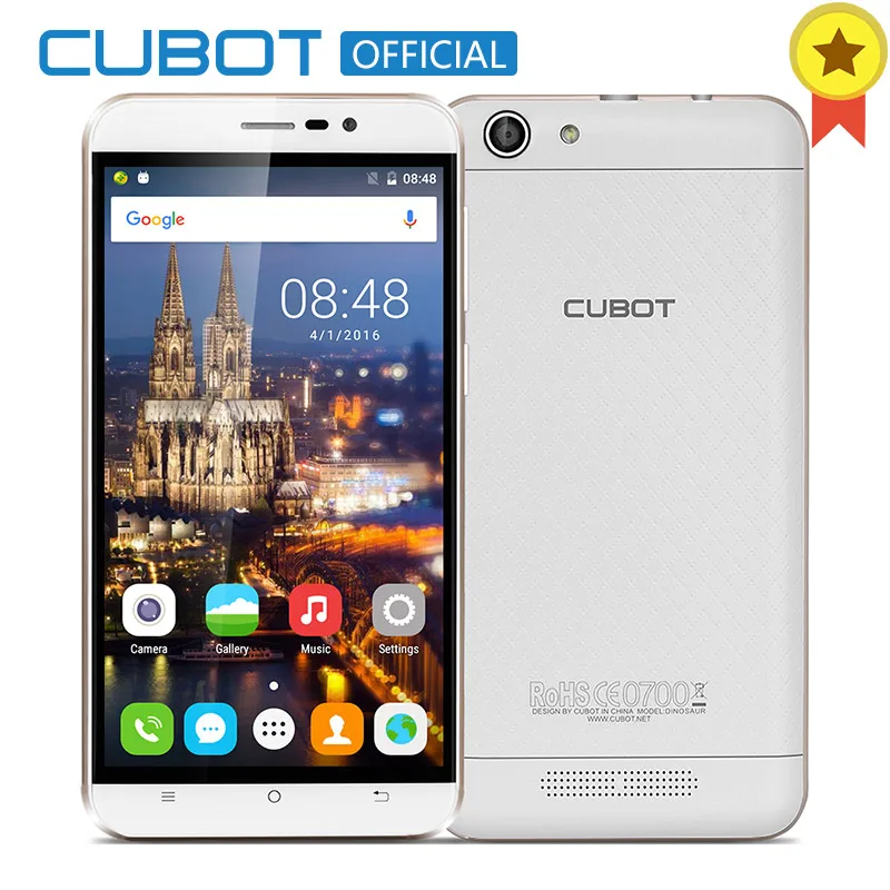 Cubot Динозавров MTK6735A Quad Core Android 6.0 Смартфон 5.5 Дюймов 4150 мАч Сотовый Телефон 3 ГБ RAM 16