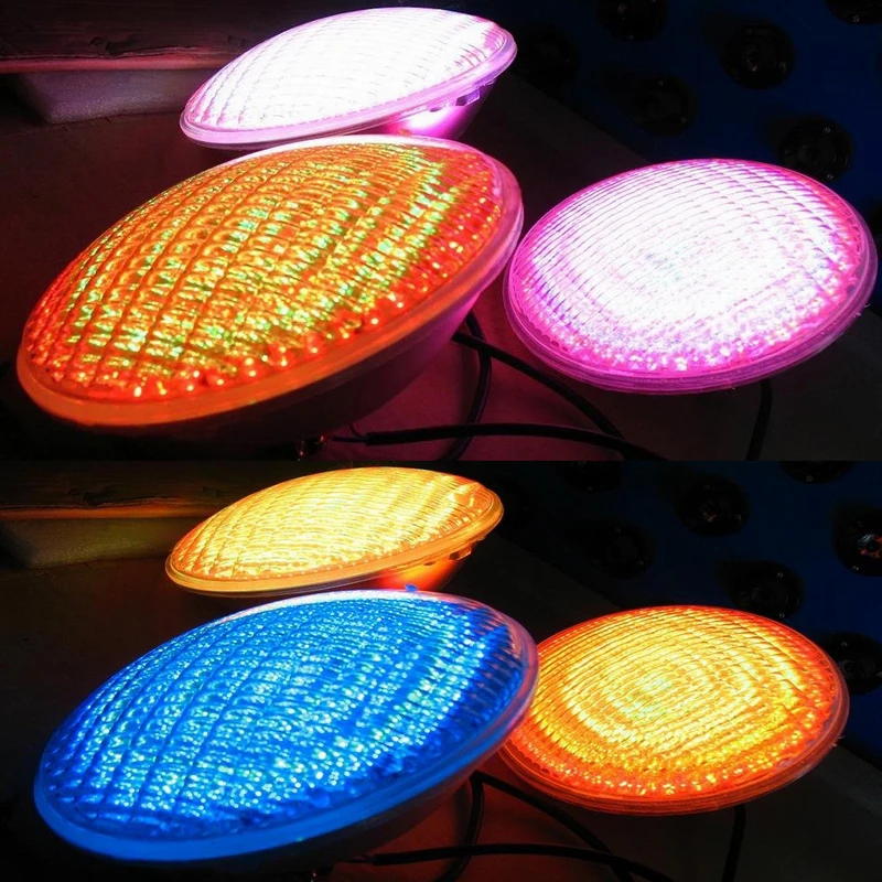 LED par56 piscina luz 54 W 12 V 24 V RGB IP68 18led Piscina luz Iluminación de exterior subacuática estanque Luz piscina CE RoHs