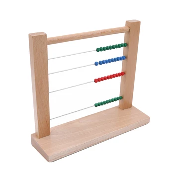 

Toddler Wooden Montessori Math Toy Beads Abacus Toy Computing Rack Cent Ten Hundreds Housands Beads Toys for Children