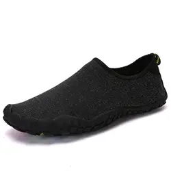 2019 aqua shoes мужские летние на пять пальцев обувь резиновая нескользящая Высокое качество Йога тренажерный зал Большой размер Черный