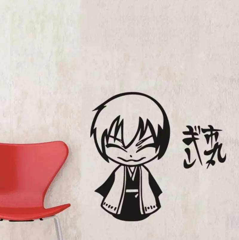 Dctal Bleach Kurosaki Ichigo etiqueta del coche etiqueta de la pared ventiladores de dibujos animados vinilo pared pegatinas000