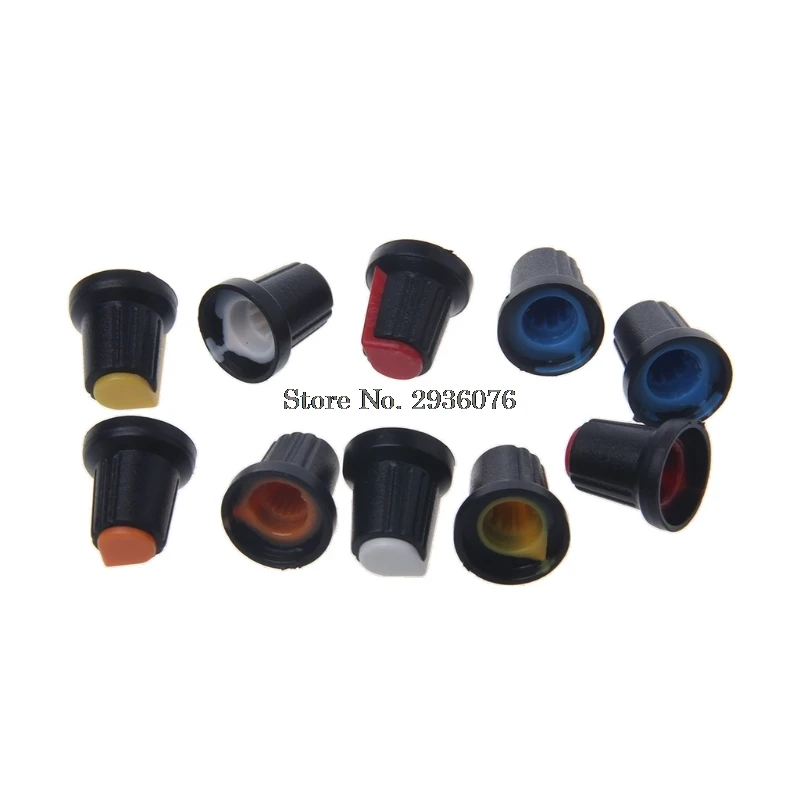 

10Pcs/set Potentiometer Shaft Control Rotary Knob Cap 15mmx17mm