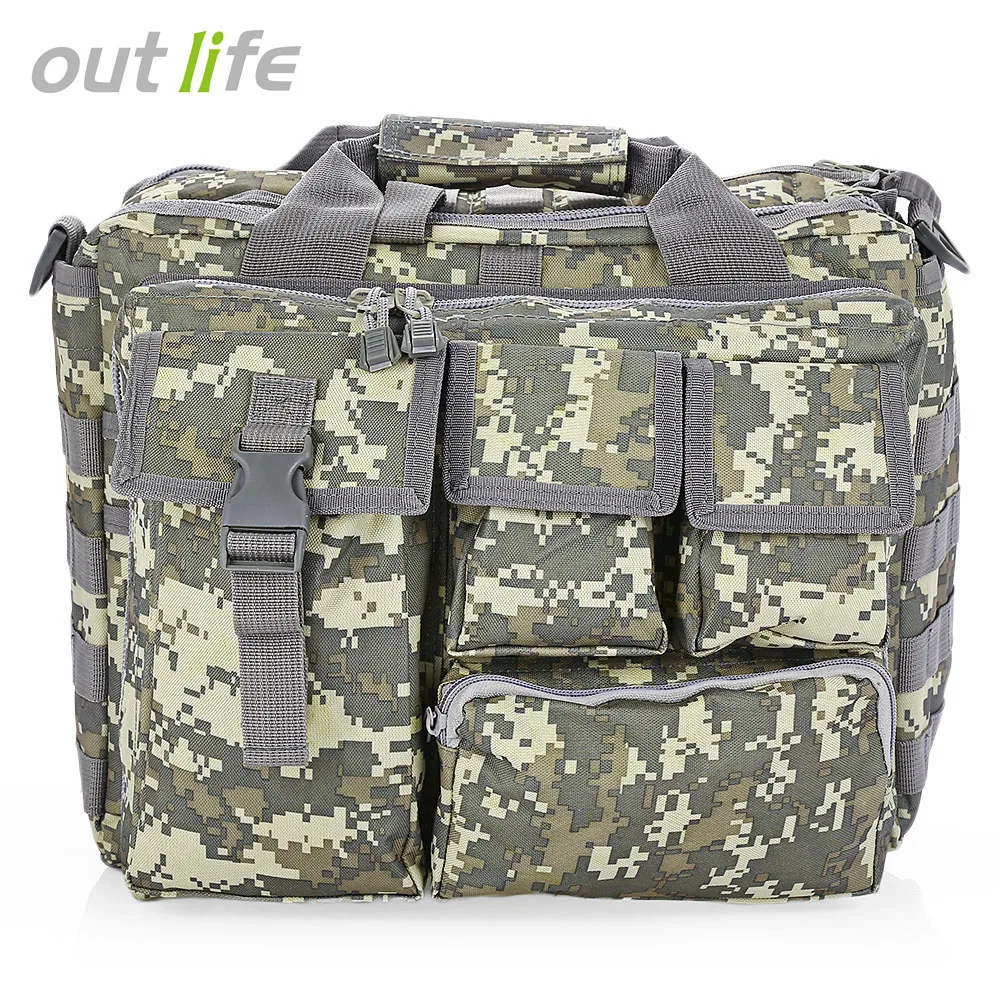 

Outlife Camping Shoulder Messenger Bag Military Tactical Computer Handbag Briefcase Molle for 14 inch Laptop Camera Shoulder Bag