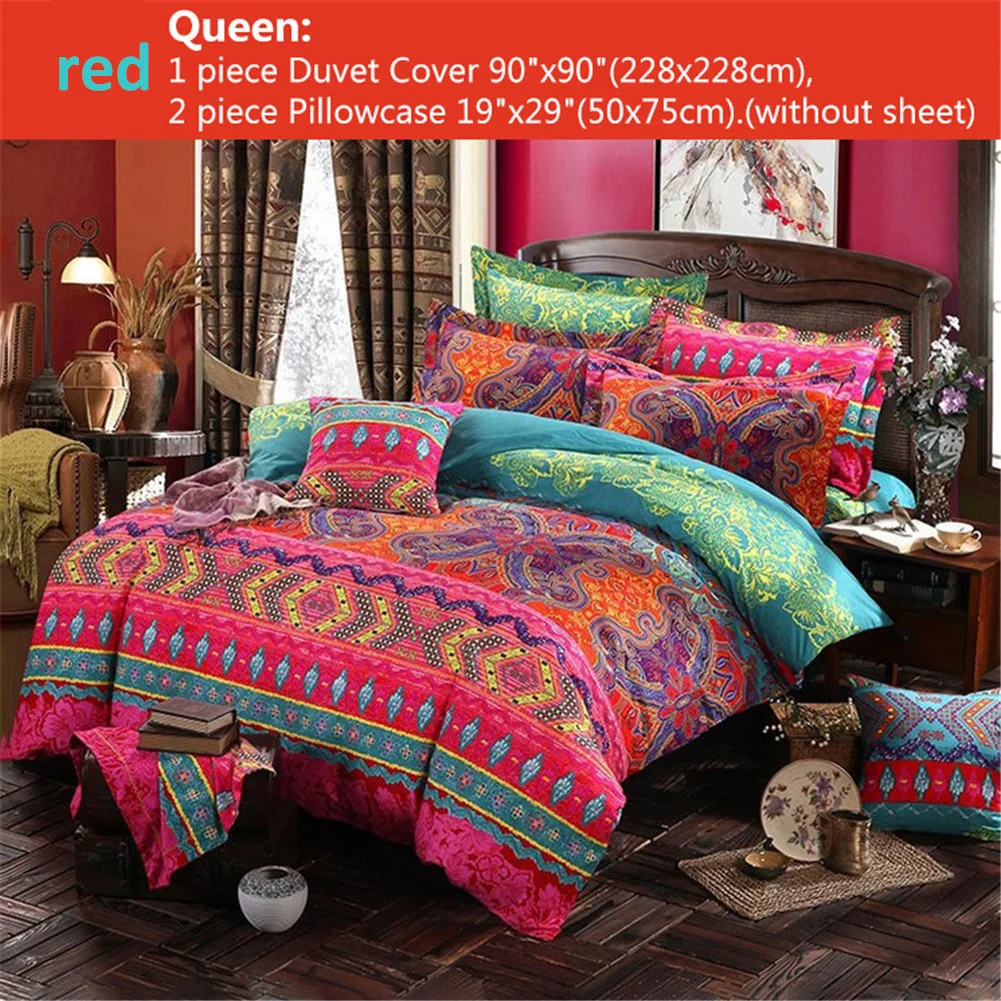 Роскошный комплект постельного белья в богемном этническом стиле, набор пододеяльников для пуховых одеял 4 размера, Набор наволочек
