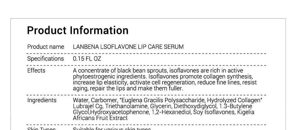 LANBENA Lsoflavone Сыворотка для ухода за губами маска для губ для увеличения эластичности губ Восстанавливающая увлажняющая маска