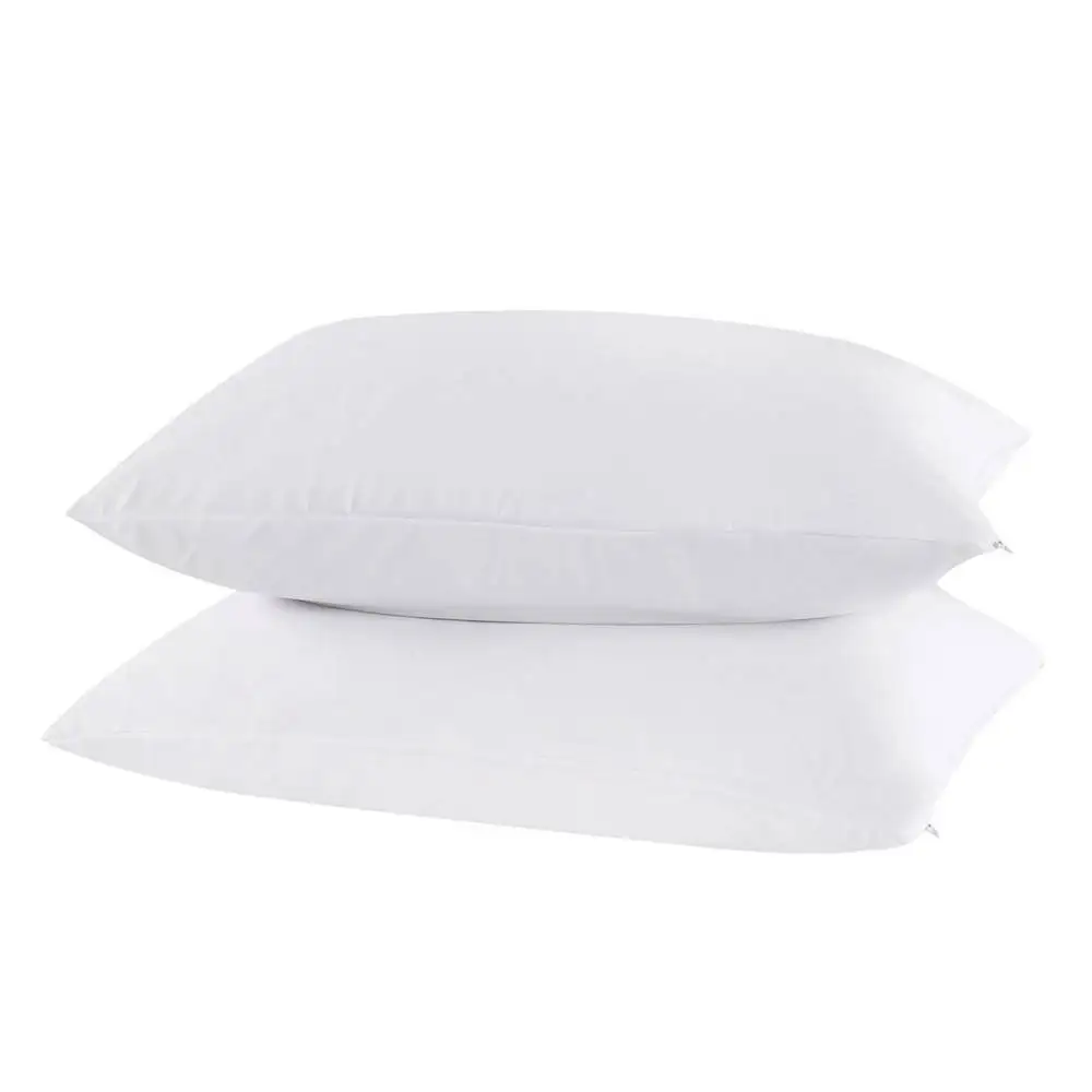 Solid Bedbug Proof Waterproof Pillow Protector Zippered Pillowcase ...