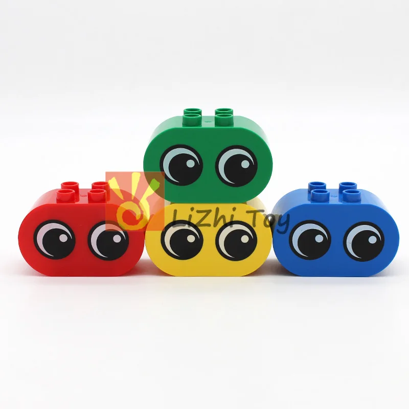 Большие строительные блоки MOC DIY 4198 Duplo кирпич 2X4X2 с закругленными концами