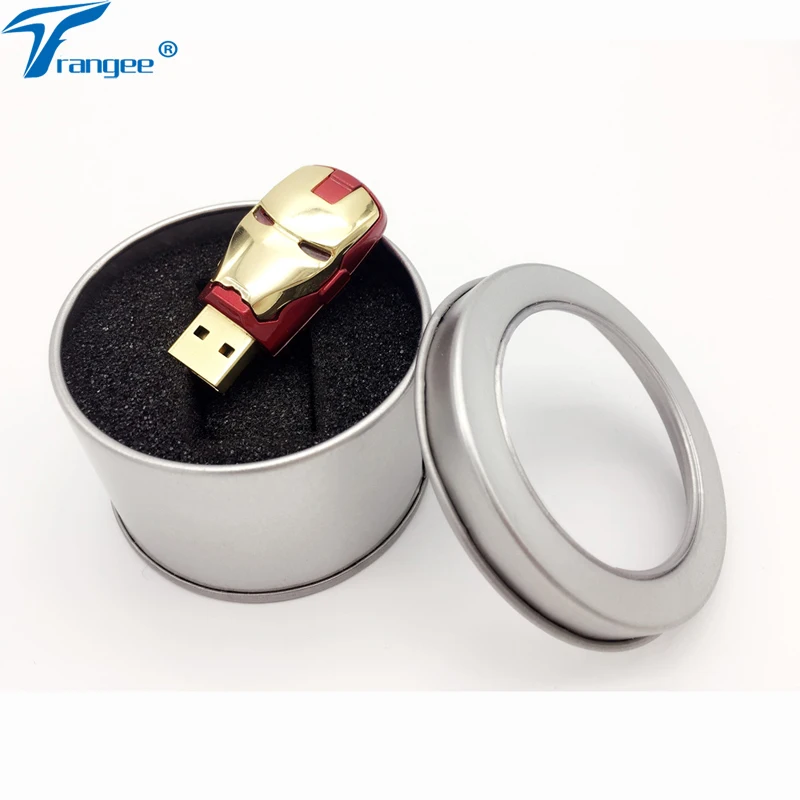 USB флеш-накопитель Trangee Ironman 2 0 4 ГБ 8 16 32 металлическая Флешка с подарочной коробкой
