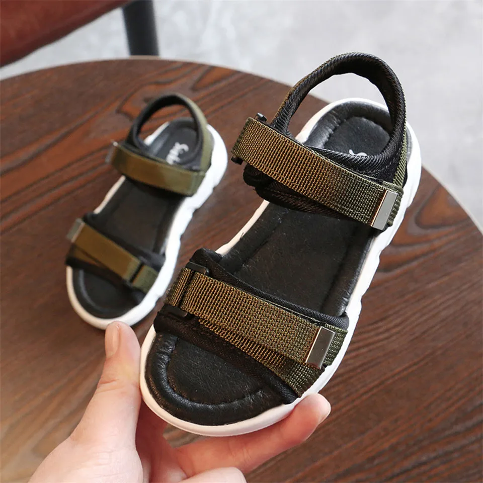 

2018 Summer School Shoes For Boys Toddler Children Boys Girls Solid Sandals Kids Shoes Baby Beach Sandals Dropshipping 823