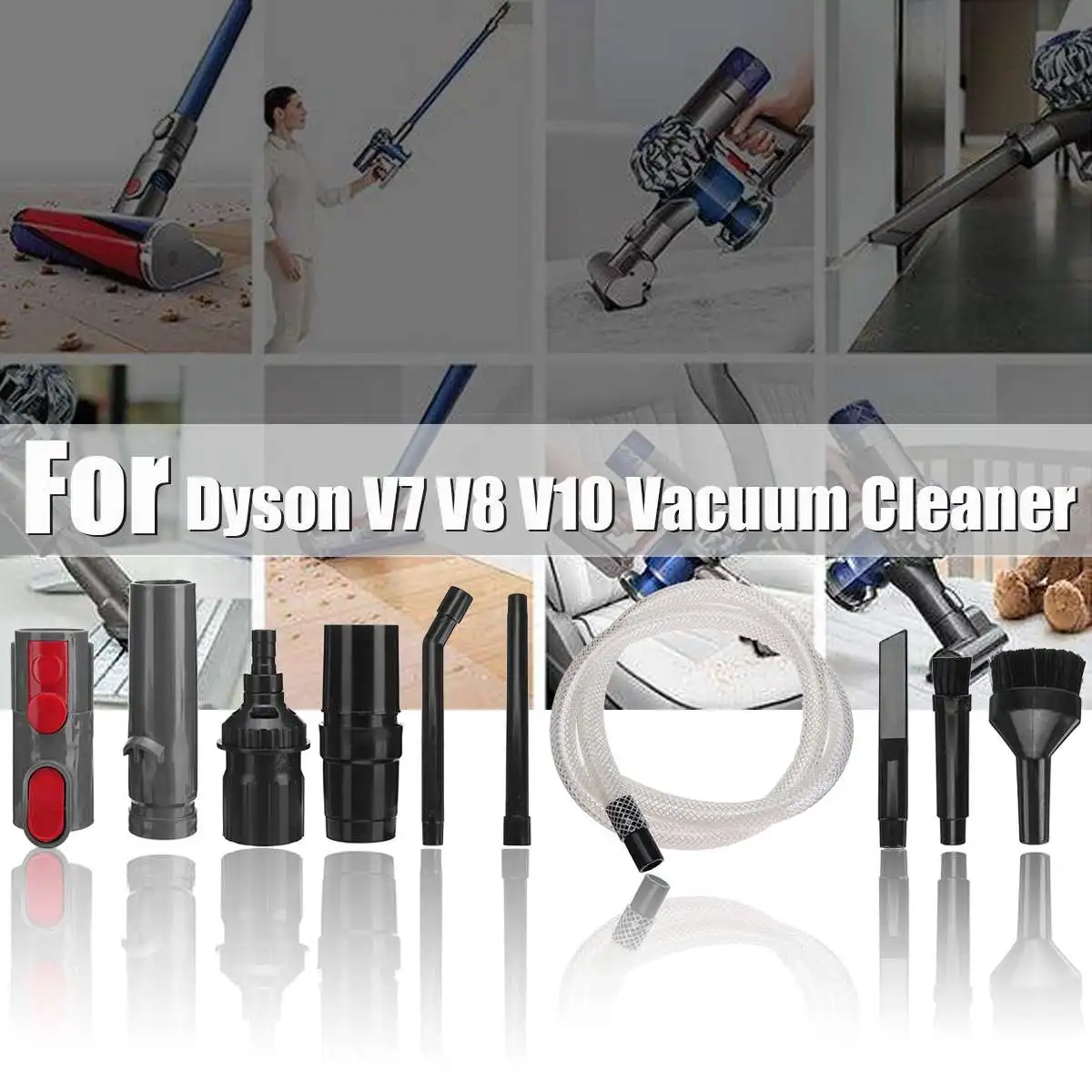 1 комплект 10 шт. набор аксессуаров Сменные щетки для Dyson V7 V8 V10 детали пылесоса для Conta D6 V5 щетки Инструменты крепления