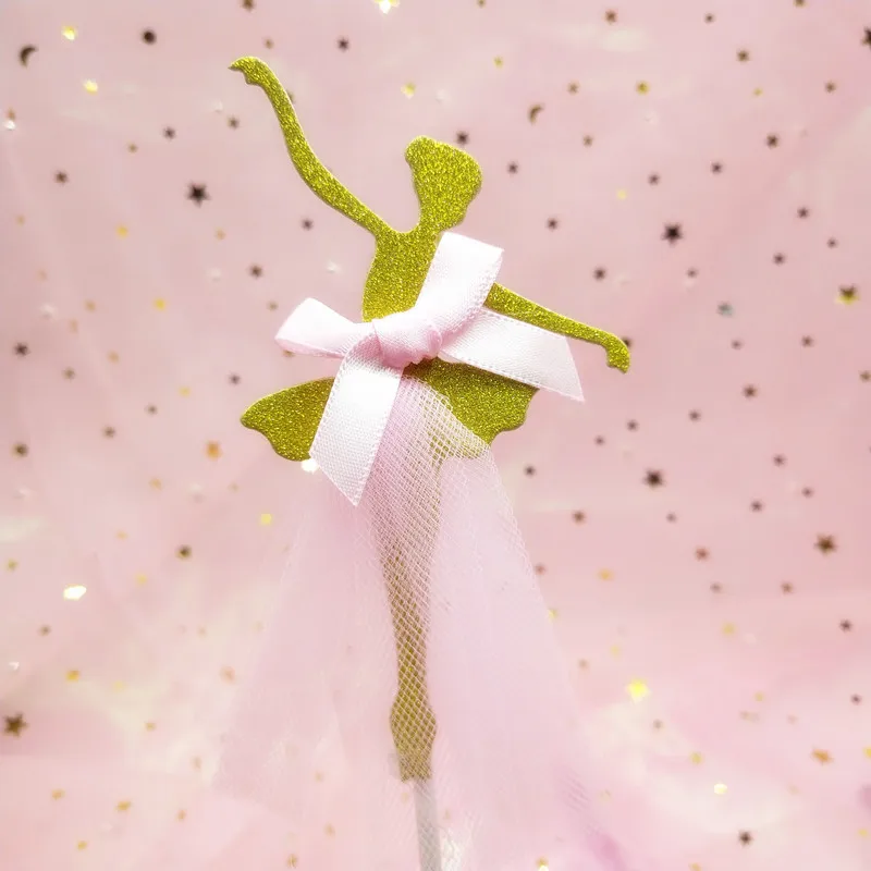 

5Pcs/set Glittering Candle Ballerina Dancer Birthday Wedding Favors Cake Toppers Decoration Supplies