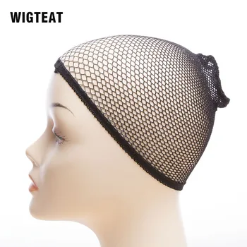 

2PCS Elastic Hairnets Mesh Weaving Black Wig Hair Net Making Caps Black Wig Liner Hairnet Snood Glueless Dome Hairnet